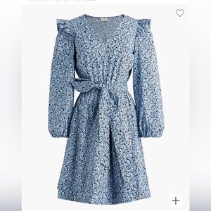 NWOT J. Crew Factory Lightweight cotton puff-sleeve mini dress, XXS